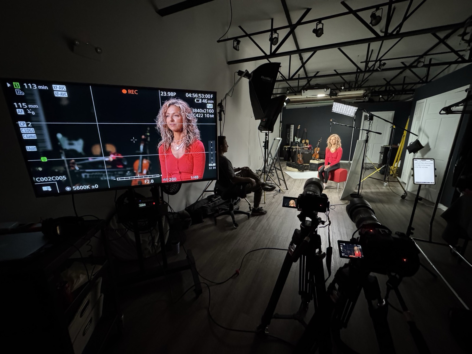 Cinematic interview lighting setup